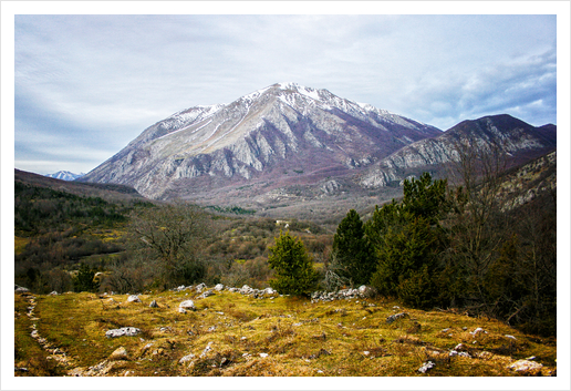 Mountains in the background X Art Print by Salvatore Russolillo