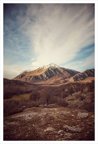 Mountains in the background  XVII Art Print by Salvatore Russolillo