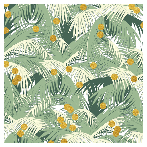 Palm and Gold Art Print by Uma Gokhale