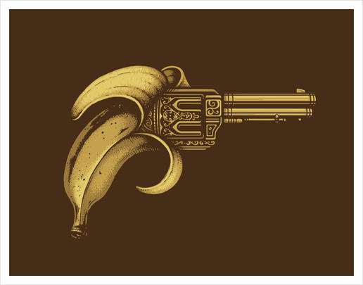 Banana Gun Art Print by Enkel Dika