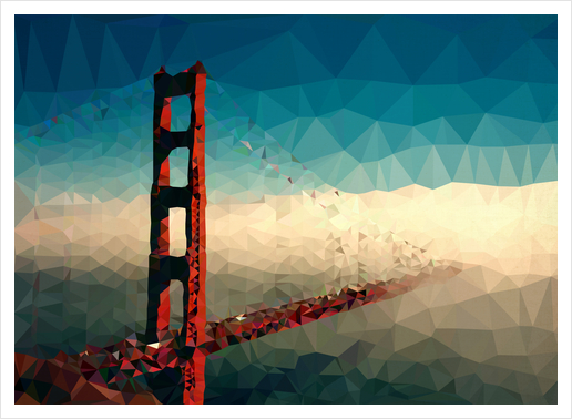 Golden Gate Art Print by Vic Storia