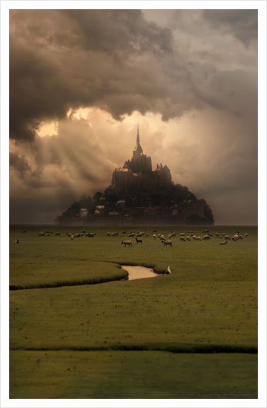 Saint Michel in the evening sun Art Print by Jarek Blaminsky