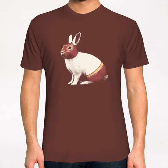 Lapin Catcheur (Rabbit Wrestler) T-Shirt by Florent Bodart - Speakerine