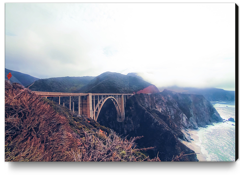 beautiful landscape at Bixby bridge, Big Sur, California, USA  Canvas Print by Timmy333