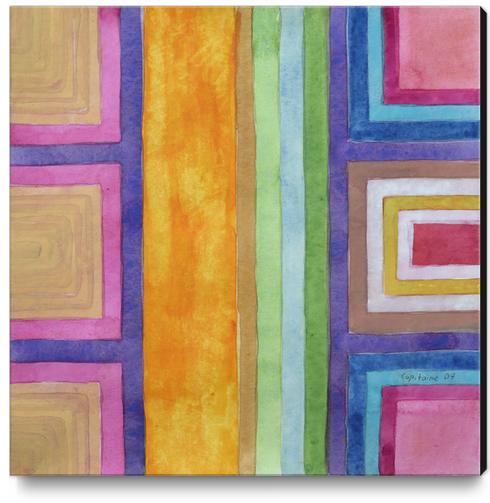 An Orange Gap between Outlined Squares  Canvas Print by Heidi Capitaine