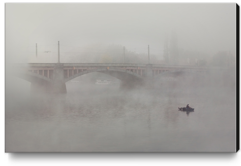 Prague at dawn Canvas Print by Jarek Blaminsky