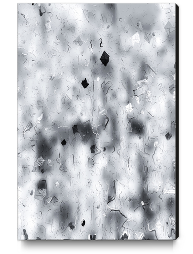 painting texture abstract background in black and white Canvas Print by Timmy333