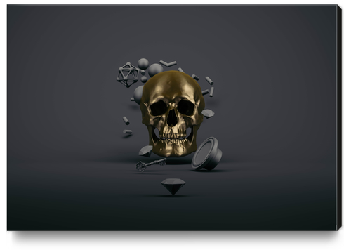 Golden Skull 2 Canvas Print by Eugene Soloviev