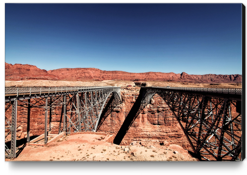 bridge in the desert at Utah, USA Canvas Print by Timmy333