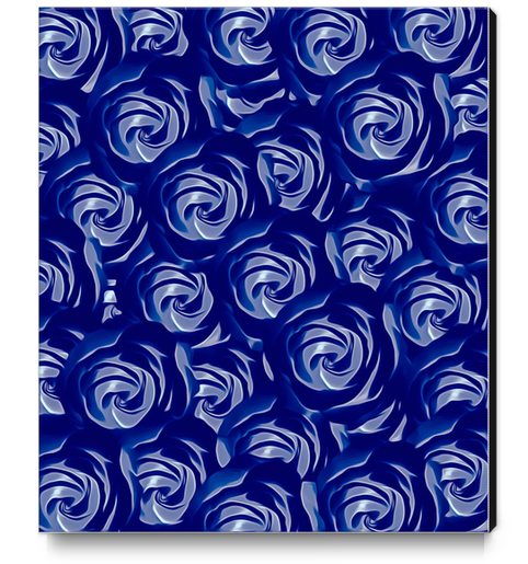 blooming blue rose pattern texture abstract background Canvas Print by Timmy333