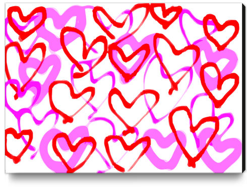 heart shape in red and pink Canvas Print by Timmy333