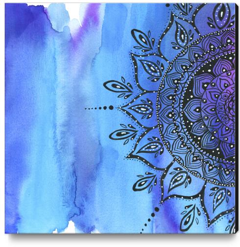 Blue Mandala Canvas Print by Li Zamperini