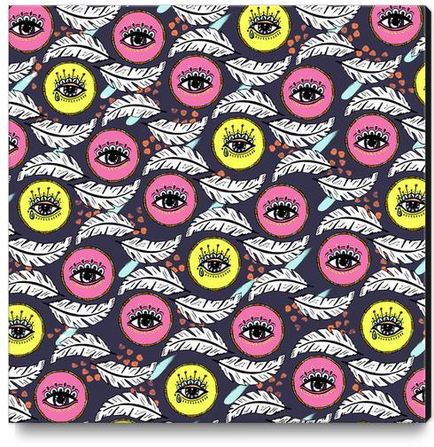 Pattern Boho eyes Canvas Print by mmartabc