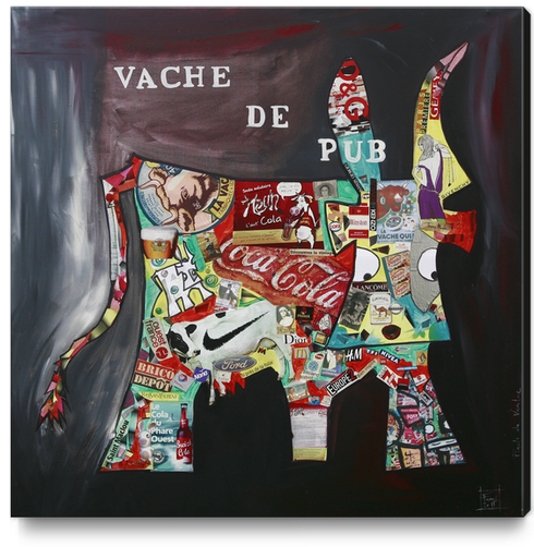 Vache de pub Canvas Print by frayartgrafik