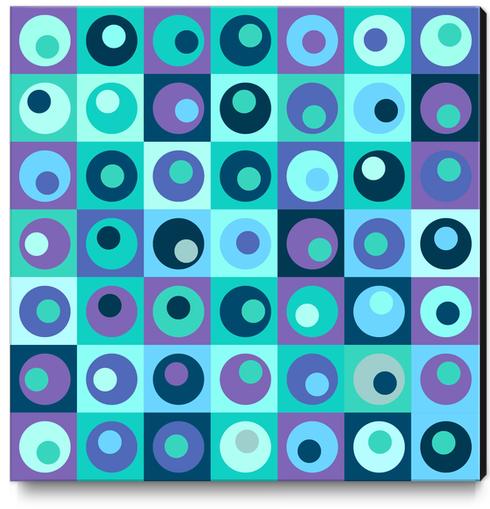 Circles in Squares Pattern 2 Canvas Print by Divotomezove