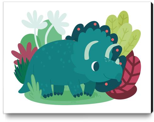 Triceratops Canvas Print by Claire Jayne Stamper