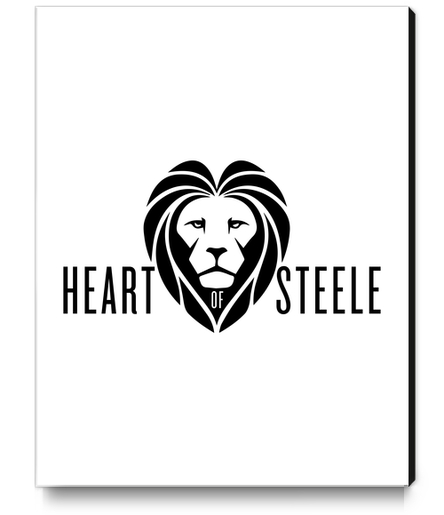 Heart of Steele (Black) Canvas Print by bthwing