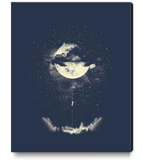 MOON CLIMBING Canvas Print by Miro Zatkuliak