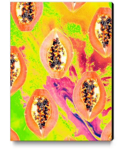 Papaya Canvas Print by Uma Gokhale