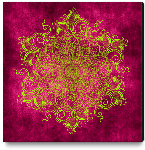 Mandala - Pink Lemon Canvas Print by aleibanez