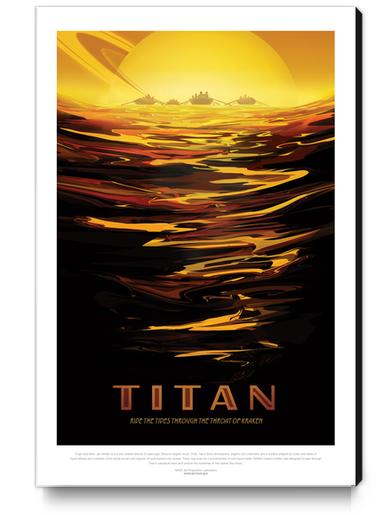 Titan: Ride the Tides Through the Throat of Kraken - NASA JPL Space Travel Poster Canvas Print by Space Travel