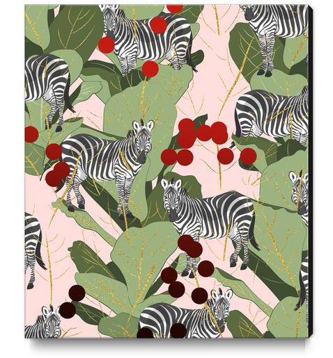 Zebra Harem Canvas Print by Uma Gokhale