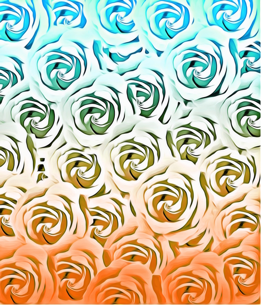 blooming rose pattern texture abstract background in blue and pink by Timmy333