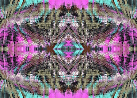 geometric symmetry pattern abstract background in pink blue brown by Timmy333