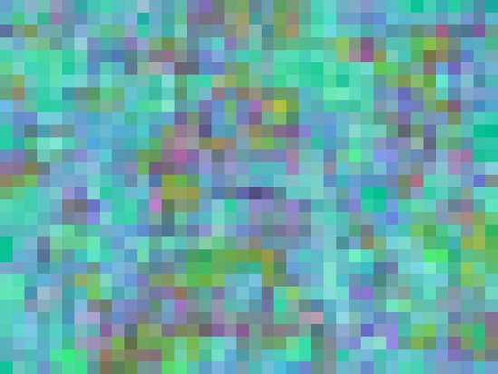 geometric square pixel pattern abstract in green blue pink by Timmy333