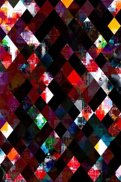 geometric pixel square pattern abstract background in red by Timmy333