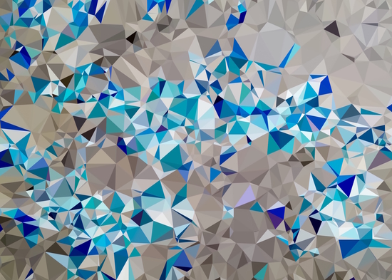 geometric triangle pattern abstract in blue and black by Timmy333