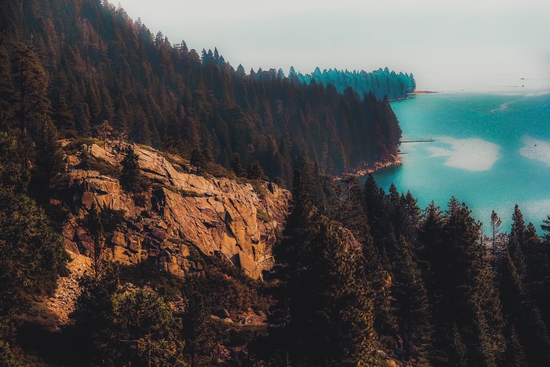 Lake and pine tree at Emerald Bay Lake Tahoe California USA by Timmy333