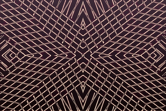 geometric symmetry line pattern abstract in brown by Timmy333