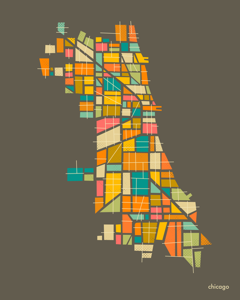 CHICAGO NEIGHBORHOODS by Jazzberry Blue