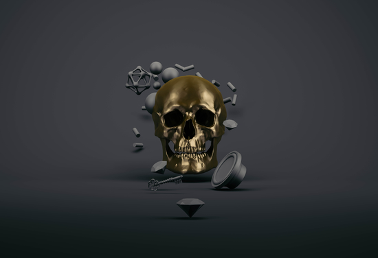 Golden Skull 2 by Eugene Soloviev