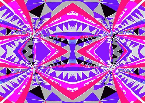 psychedelic geometric abstract pattern background in pink and purple by Timmy333