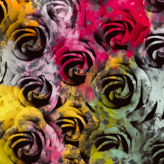 rose texture abstract  with red pink yellow painting abstract background by Timmy333