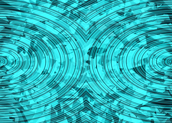 psychedelic geometric circle pattern abstract background in blue and green by Timmy333