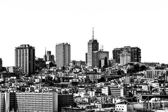 city view at San Francisco in black and white by Timmy333