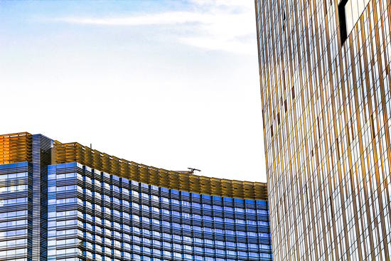 modern buildings with blue at Las Vegas, USA by Timmy333