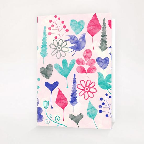 LOVELY FLORAL PATTERN X 0.4 Greeting Card & Postcard by Amir Faysal