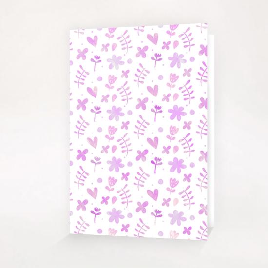 LOVELY FLORAL PATTERN X 0.7 Greeting Card & Postcard by Amir Faysal