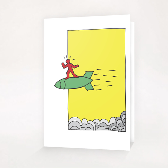 Human Bomb Greeting Card & Postcard by Yann Tobey