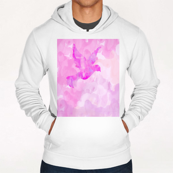 Abstract Flying Dove Hoodie by Amir Faysal