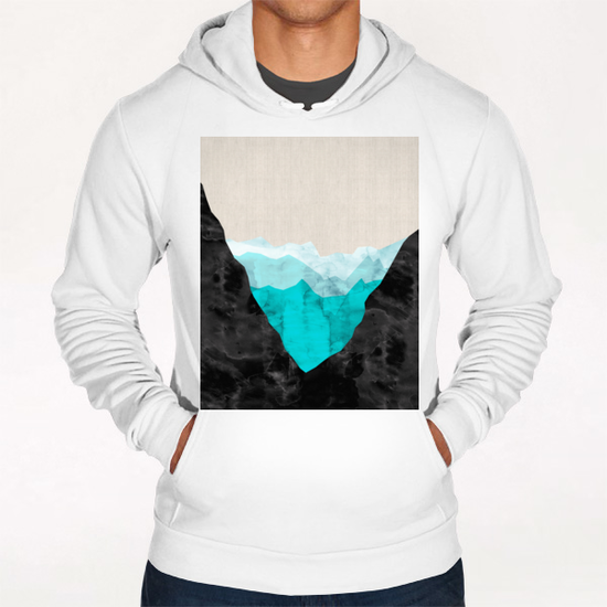 Watercolor landscape geometrica I Hoodie by Vitor Costa