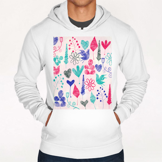 LOVELY FLORAL PATTERN X 0.4 Hoodie by Amir Faysal