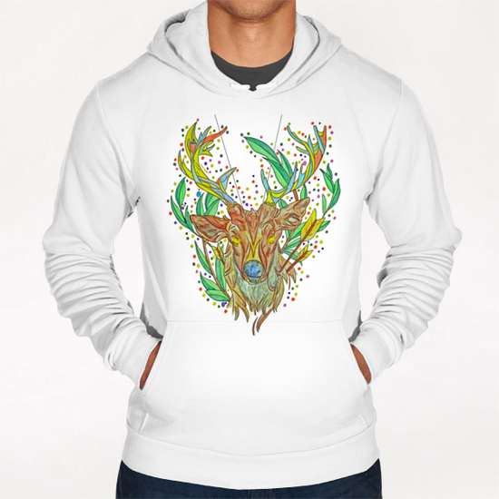 Colorful deer Hoodie by RomArt