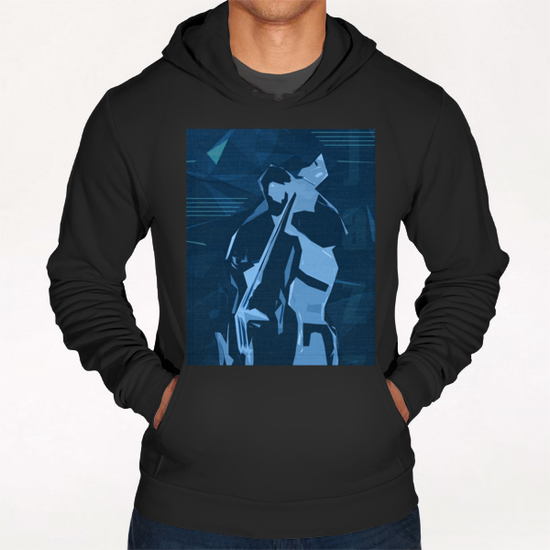 Jazz Contrabass Poster Hoodie by cinema4design