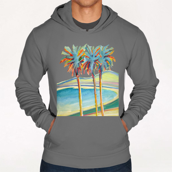 Palm Tree on the French Riviera Hoodie by Georgio Fabrello