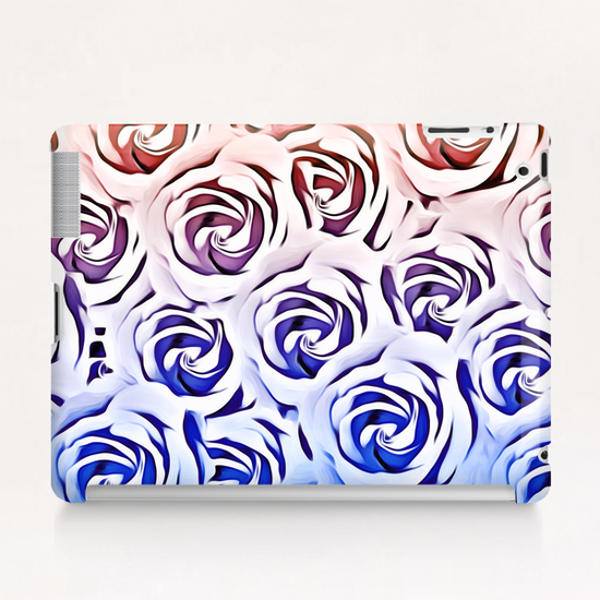 rose pattern texture abstract background in pink and blue Tablet Case by Timmy333